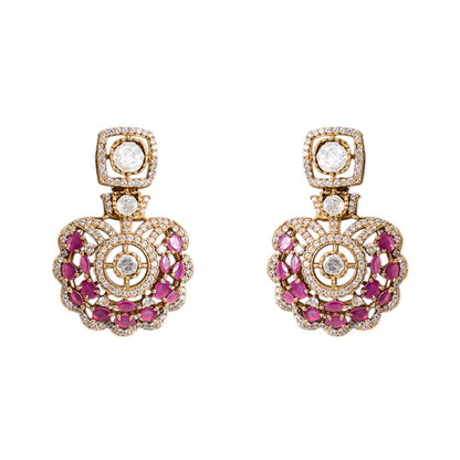 Majestic Plum Stone Kundan Bridal Necklace Set - Auraa Trends - Choker - Heavy wedding necklace set Handmade ethnic jewelry