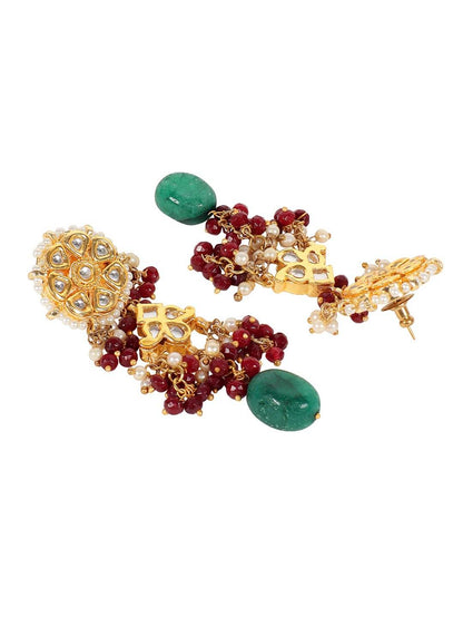 Mesmerizing Gold Plated Yellow Traditional Choker Set - Auraa Trends