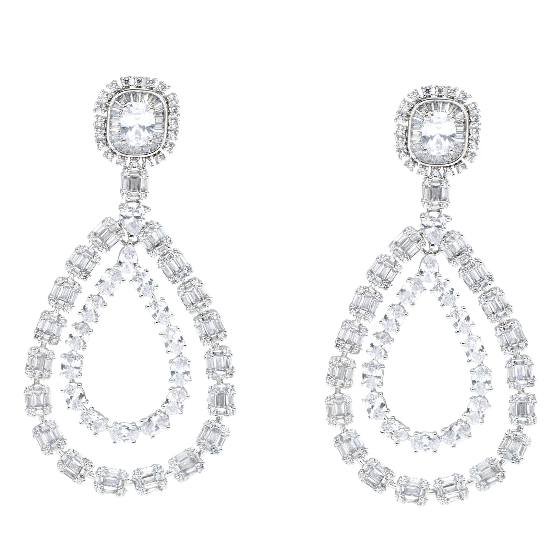 Moissanite Chandelier Earring For Women & Girls - Auraa Trends - Chandelier Earrings - Trends - Moissanite Chandelier Earring