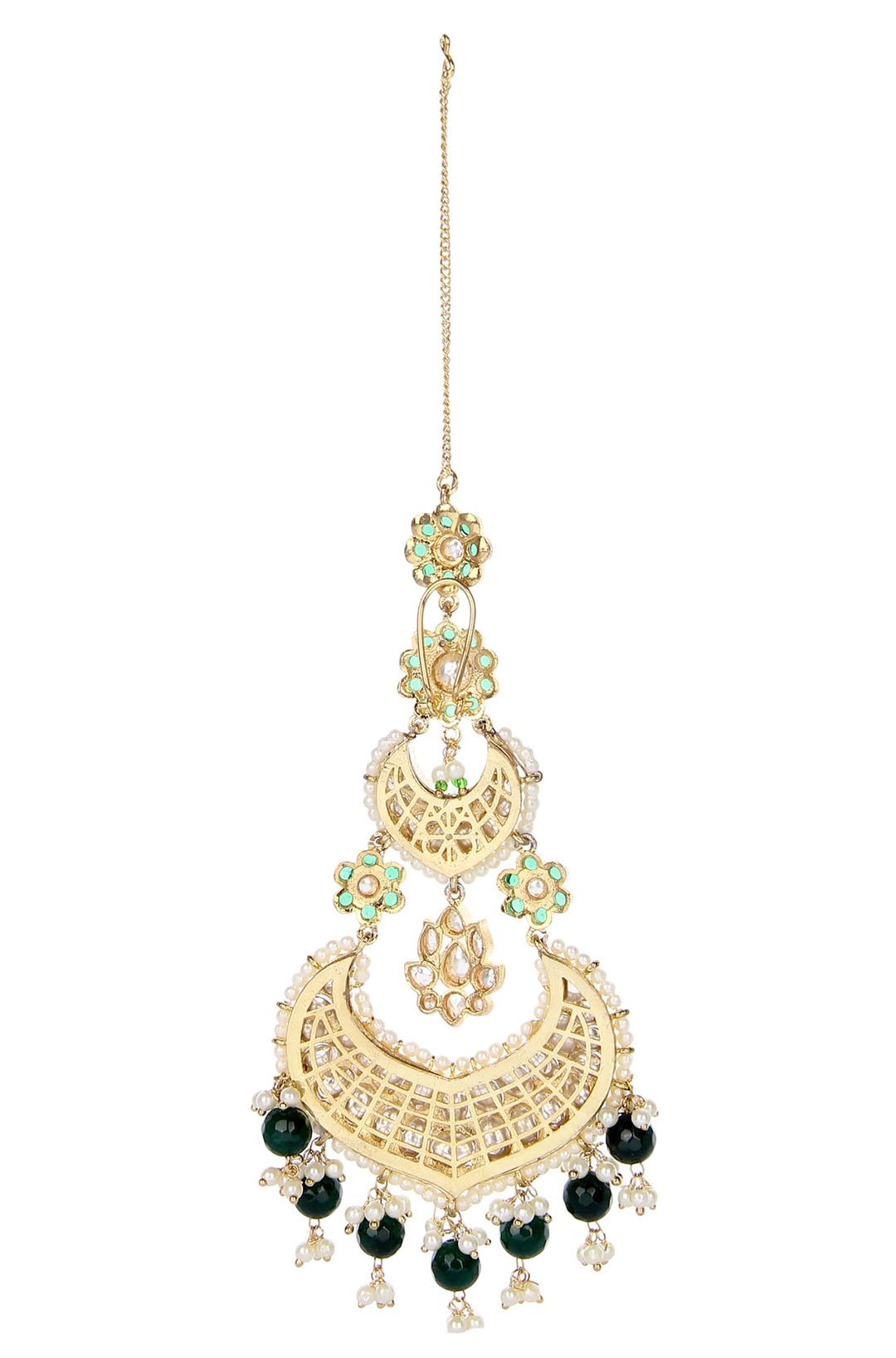 Moissanite Chandelier Earrings with Green Accents - Auraa Trends - Chandelier Earrings - chandelier earrings Earring