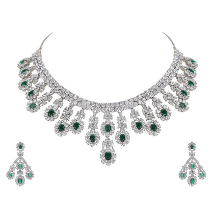 Necklace Set - Auraa Trends - necklace - # - Auraa Trends - Bridal Necklace Set Online In India