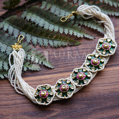 Noble Gold Plated Kundan Mathapatti - Auraa Trends - Mathapati - # - Auraa Trends - Noble Gold Plated Kundan Head Band