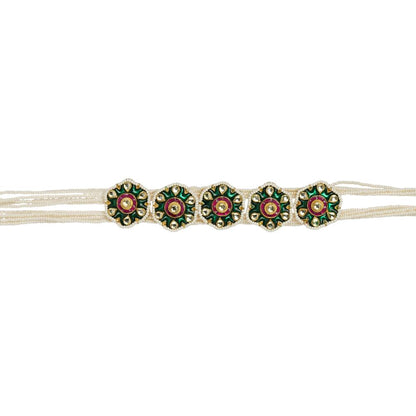 Noble Gold Plated Kundan Mathapatti - Auraa Trends - Mathapati - # - Auraa Trends - Noble Gold Plated Kundan Head Band