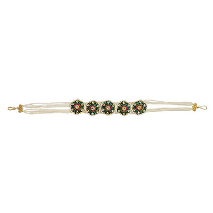 Noble Gold Plated Kundan Mathapatti - Auraa Trends - Mathapati - # - Auraa Trends - Noble Gold Plated Kundan Head Band