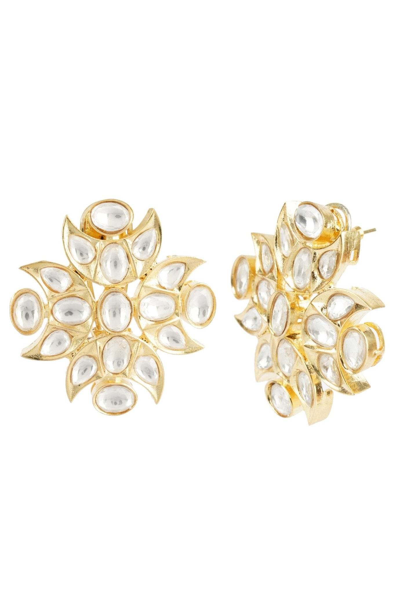 Prestigious Gold Plated Kundan Choker Necklace Set - Auraa Trends