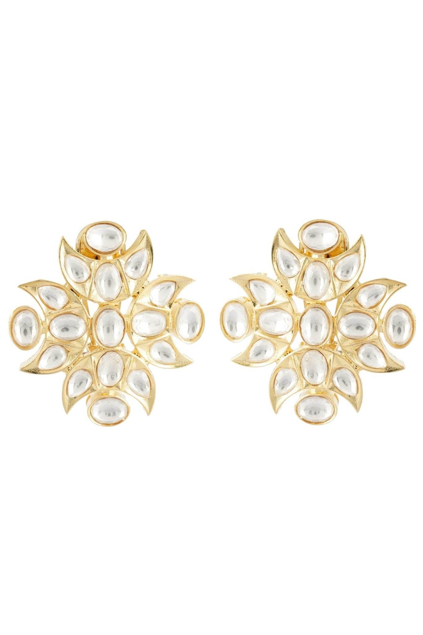 Prestigious Gold Plated Kundan Choker Necklace Set - Auraa Trends