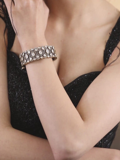 Gold Tone Kundan Bangle