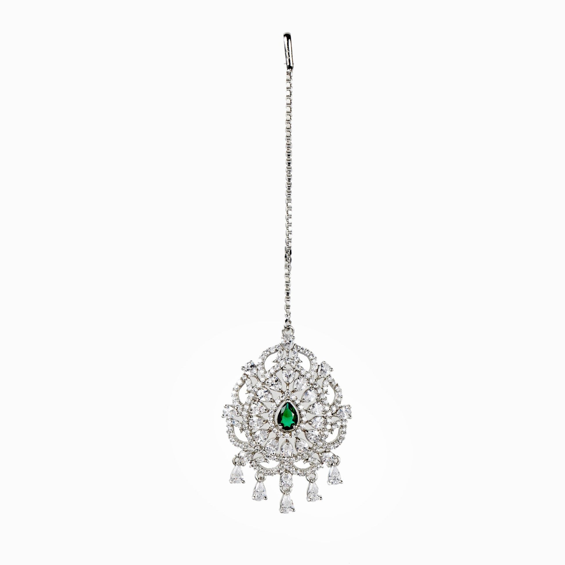 Radiant Diamonte Maangtikka - Auraa Trends - Maangtika - # - Auraa Trends - Radiant Diamonte Maangtika
