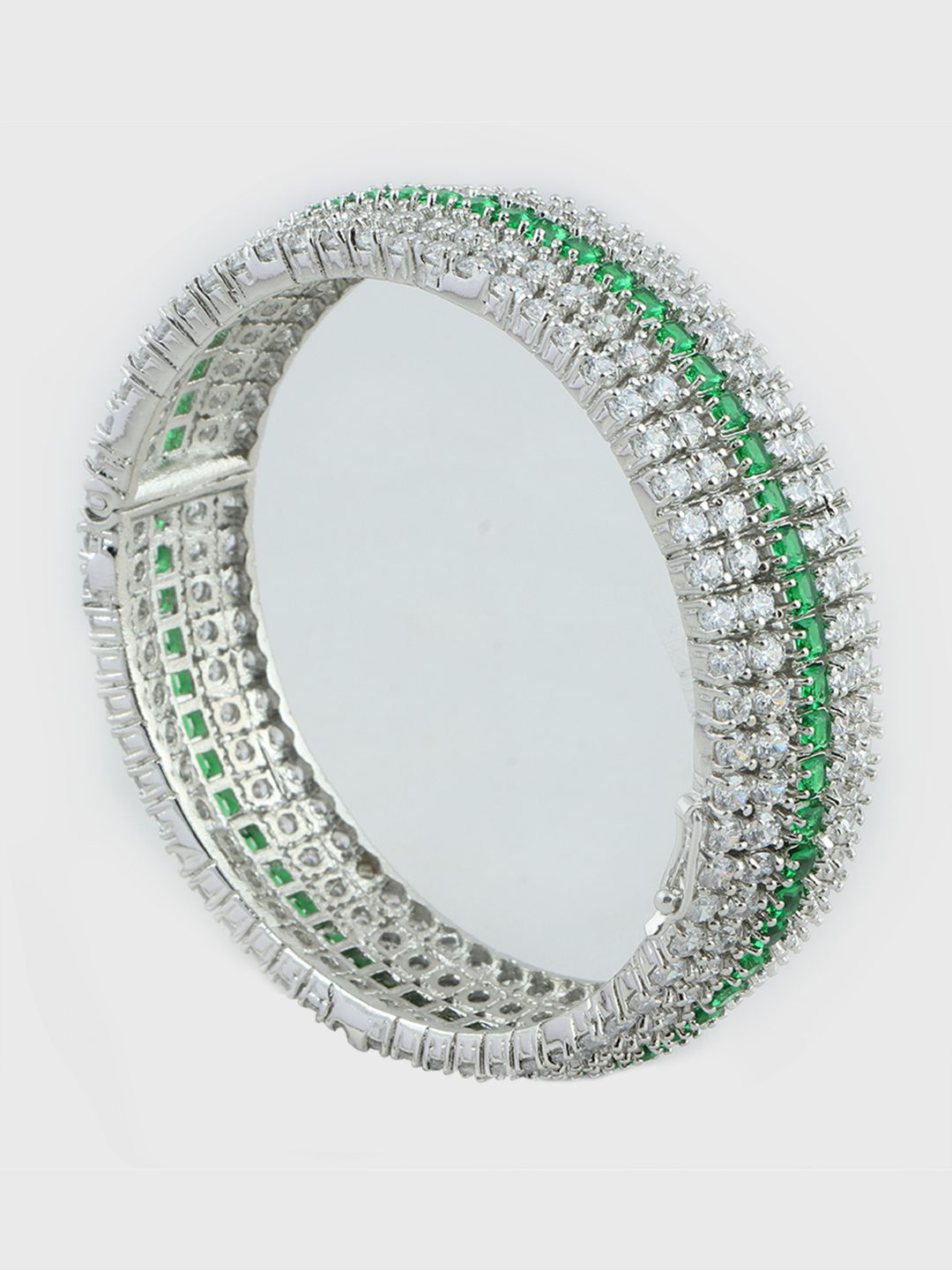 Rhodium - Plated American Diamond Bracelet - Auraa Trends - Bracelet - Rhodium - Plated American Diamond Bracelet