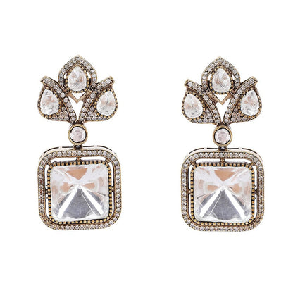 Royal Kundan Choker Set with Statement Earrings - Auraa Trends - Necklace Set - Order Royal Kundan Choker Set with Earrings