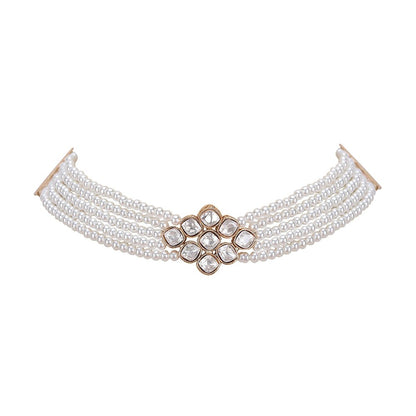 Shining Crystal Beaded Adjustable Choker Necklace & Earring Set - Auraa Trends - Choke - Order Choker Necklace & Earring Set
