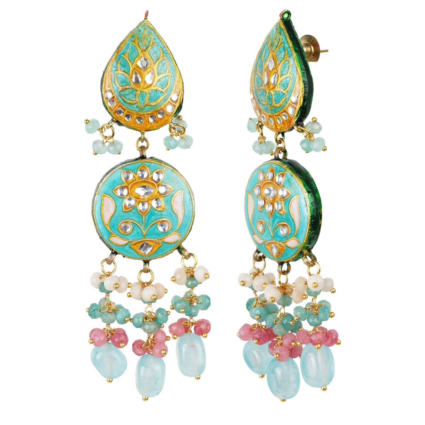 Splendid Kundan Necklace Set - Auraa Trends - Necklaces - # - Auraa Trends - Splendid Kundan Necklace Set