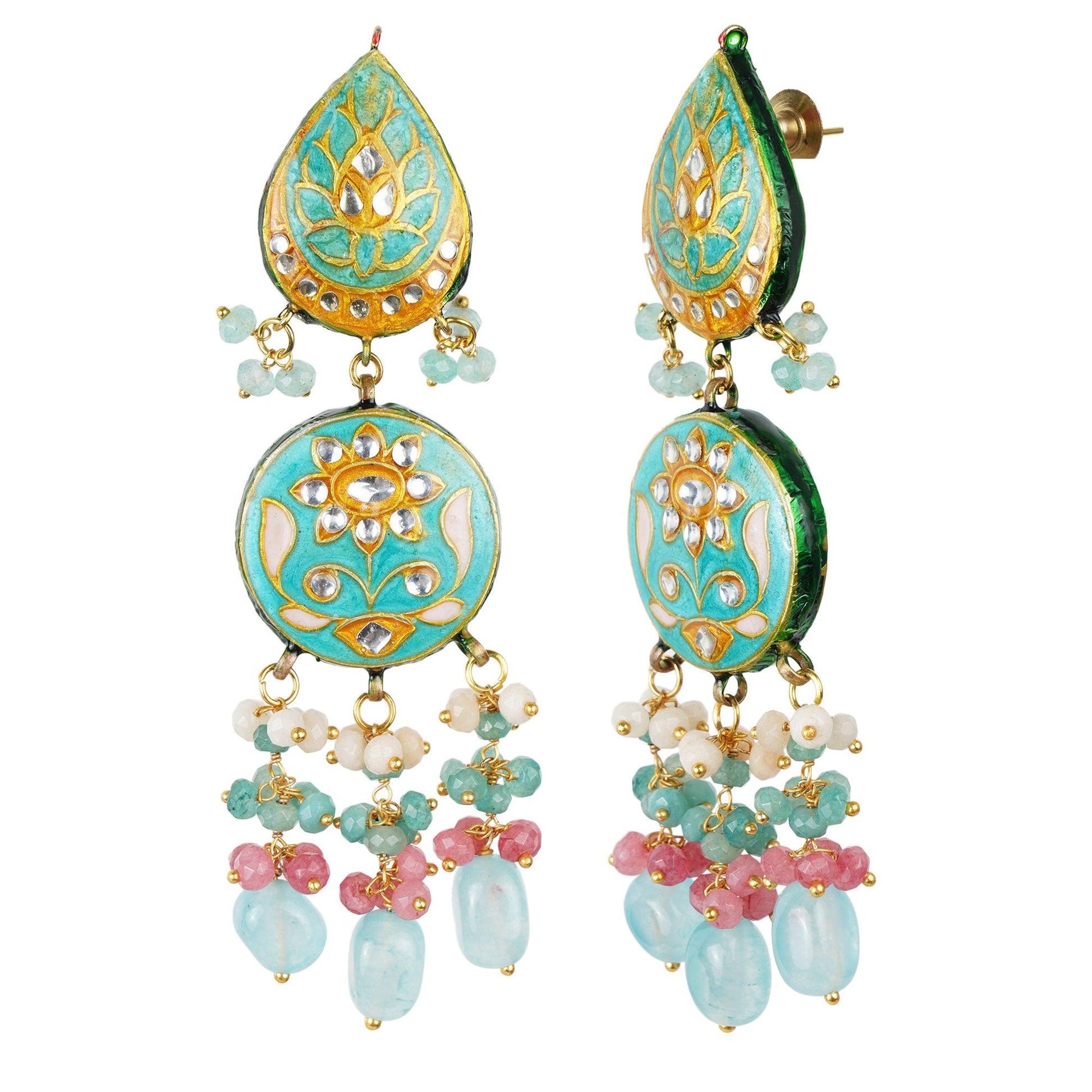 Splendid Kundan Necklace Set - Auraa Trends - Necklaces - # - Auraa Trends - Splendid Kundan Necklace Set