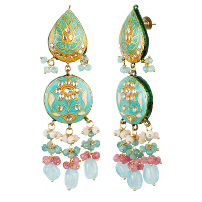 Splendid Kundan Necklace Set - Auraa Trends - Necklaces - # - Auraa Trends - Splendid Kundan Necklace Set