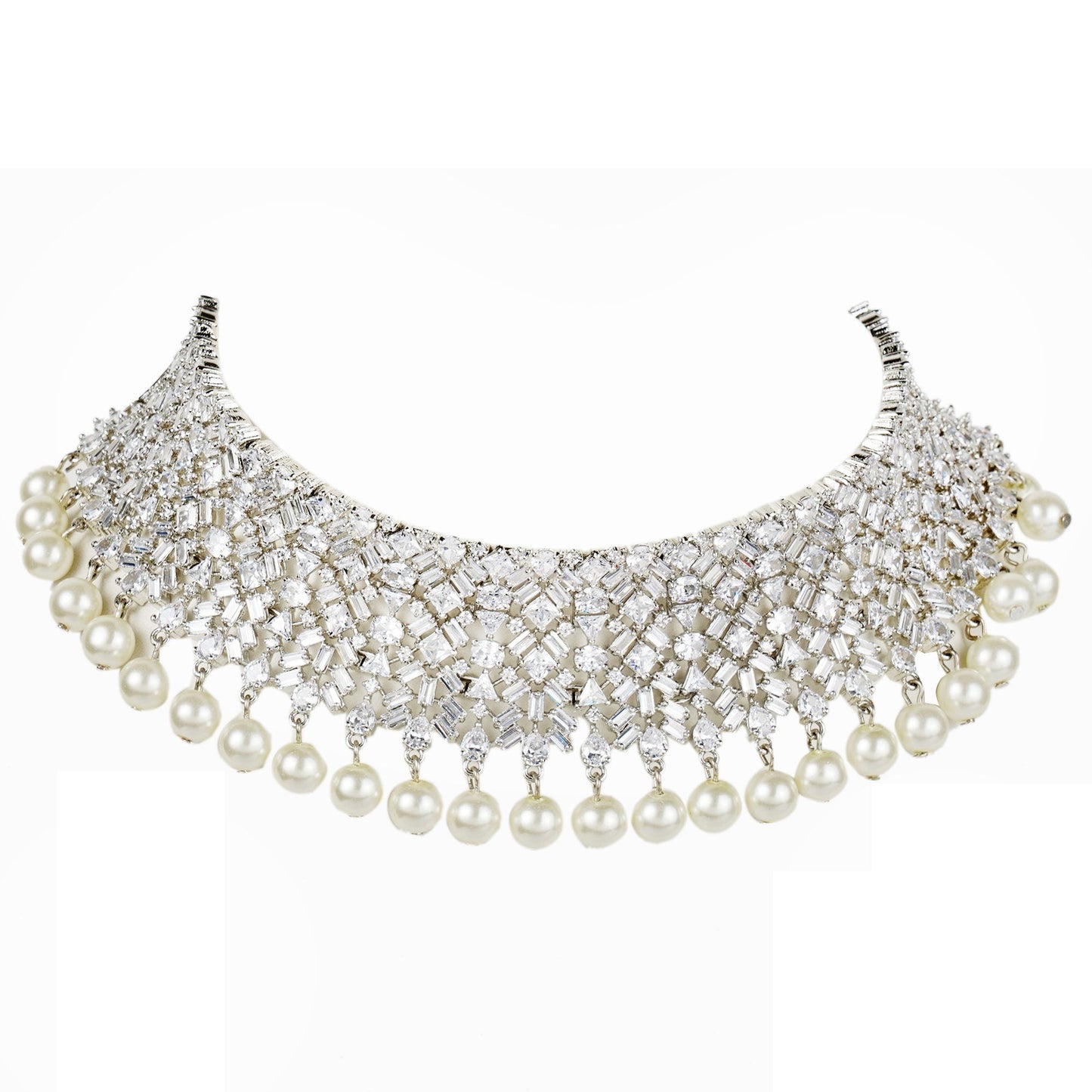 Timeless Diamonte Necklace Set - Auraa Trends - Choker - # - Auraa Trends - Timeless Diamonte Necklace Set