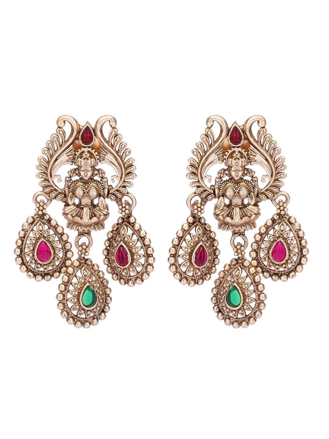Traditional Brown Kundan Necklace Set - Auraa Trends - Necklaces - # - Auraa Trends - Traditional Brown Kundan Necklace Set
