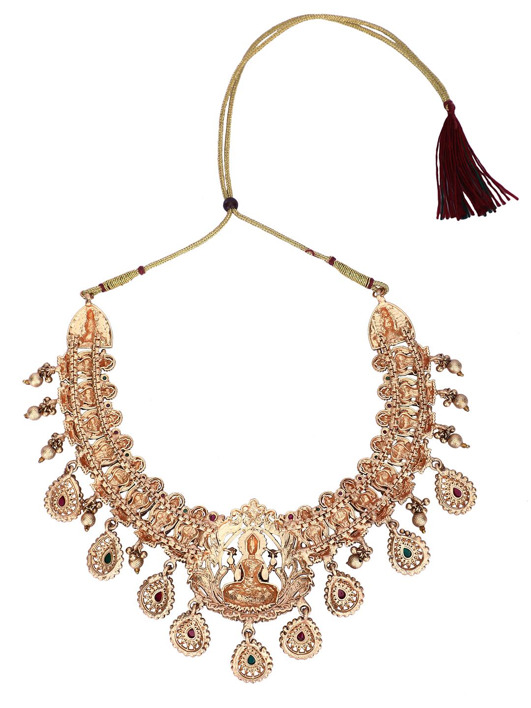 Traditional Brown Kundan Necklace Set - Auraa Trends - Necklaces - # - Auraa Trends - Traditional Brown Kundan Necklace Set