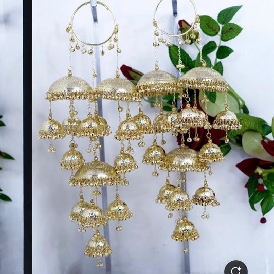 Traditional Gold - Plated Multi - Layered Bridal Kaleere - Auraa Trends - Kaleere -  - Auraa Trends - Traditional Gold - Plated Multi - Layered Bridal Kaleere