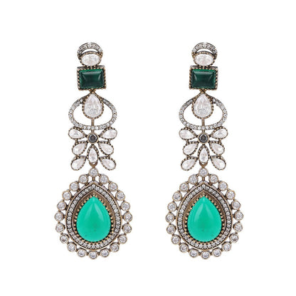 Wedding Necklace Set Gold And Green - Auraa Trends - Necklaces set - Wedding Necklace Set Gold And Green Online In India